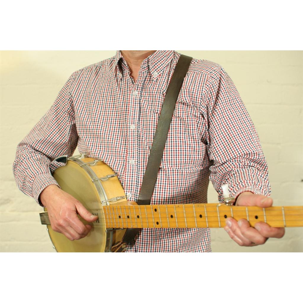 Handmade quality leather banjo strap