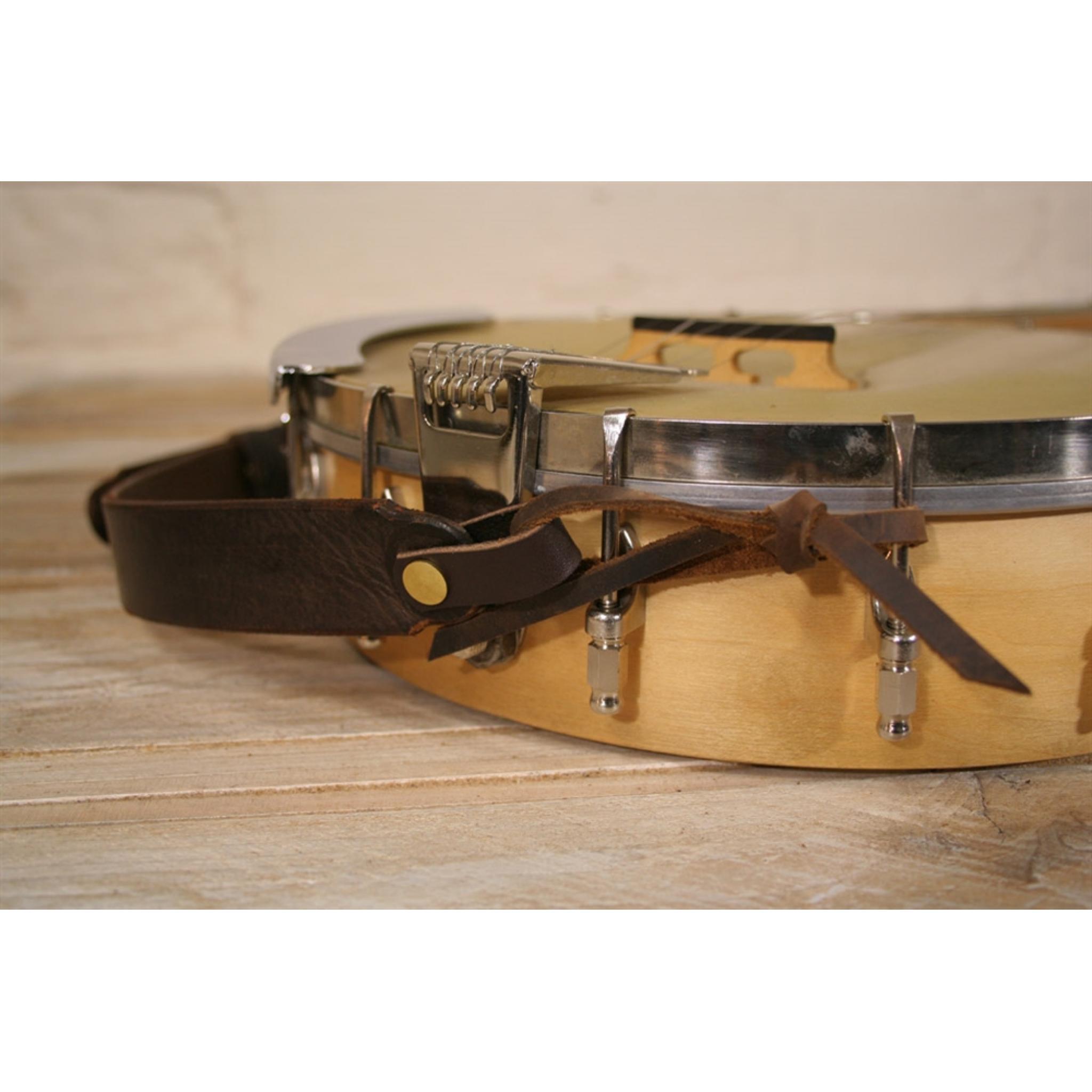 Handmade quality leather banjo strap