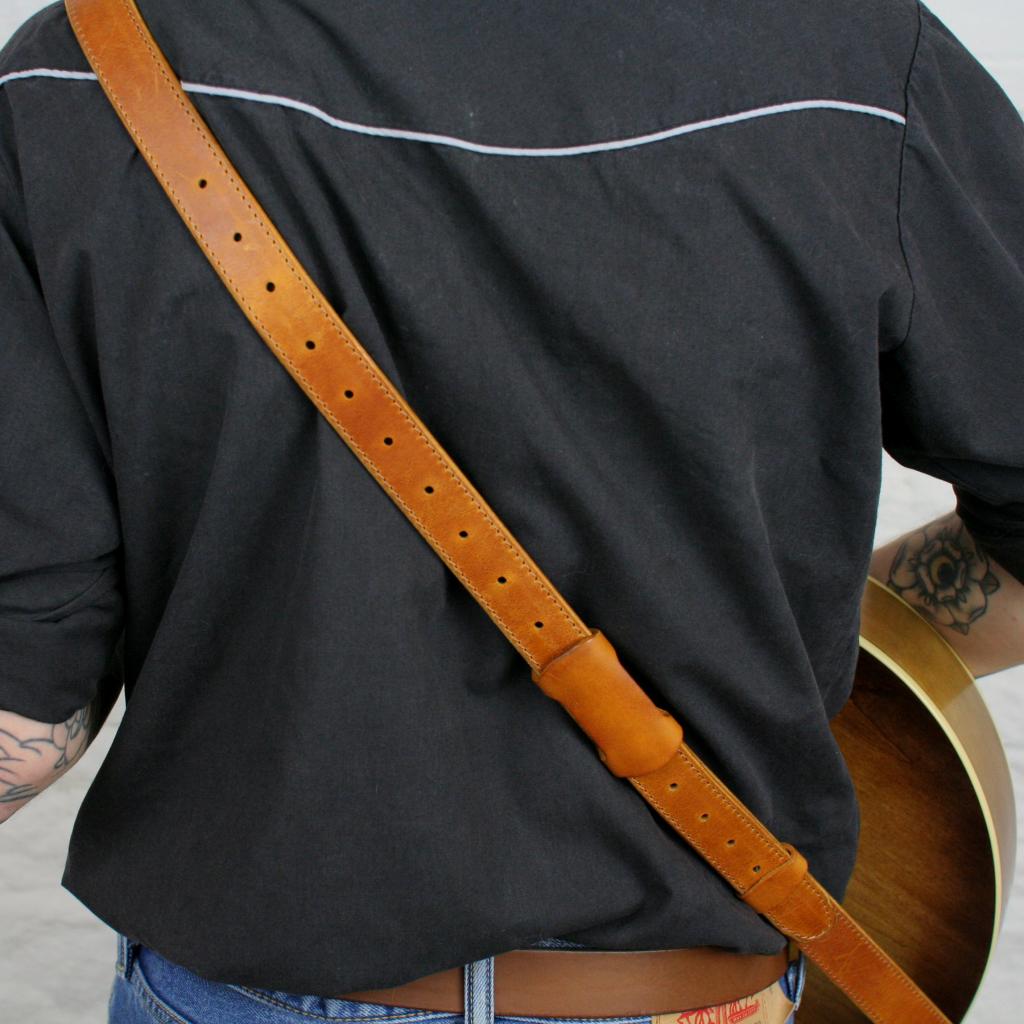 Handmade Leather Guitar Strap Gs55 By Pinegrove Leather