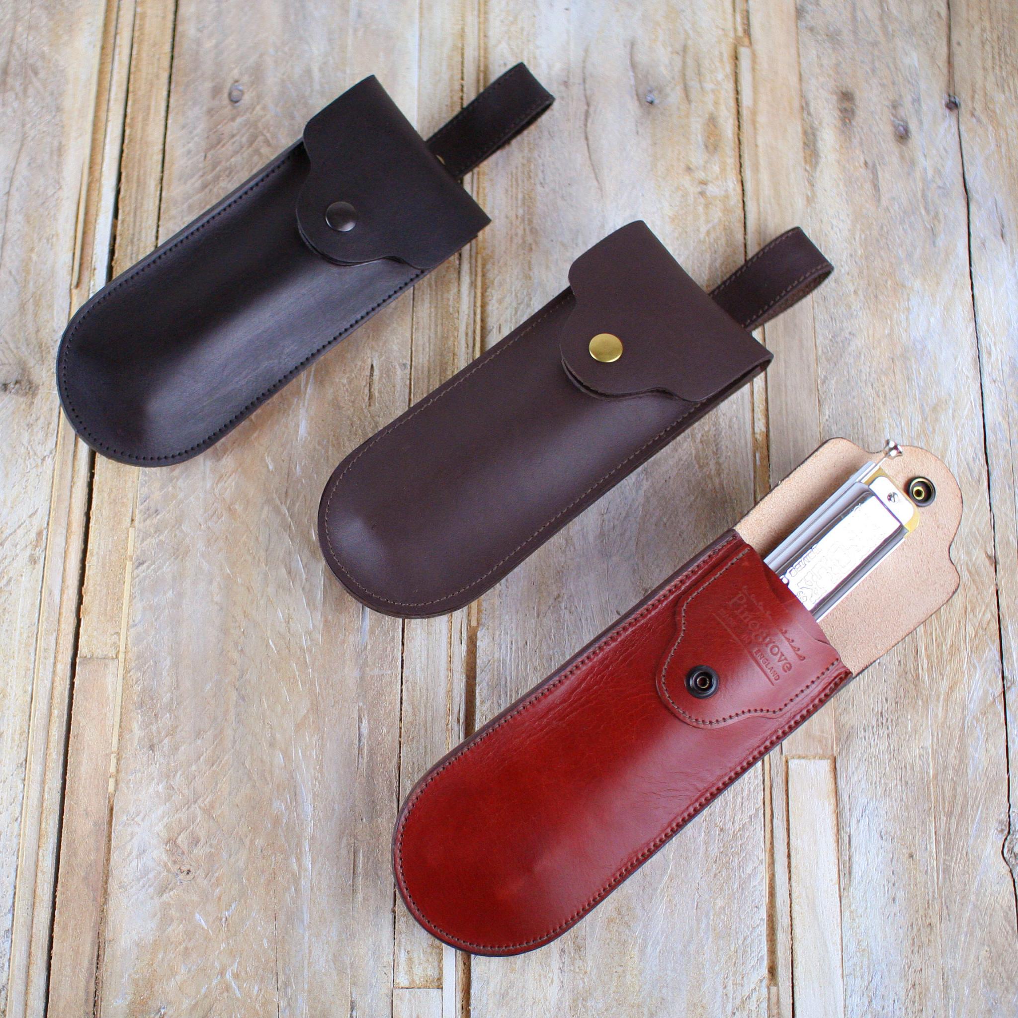 Leather Chromatic Harmonica Pouch by Pinegrove Leather.