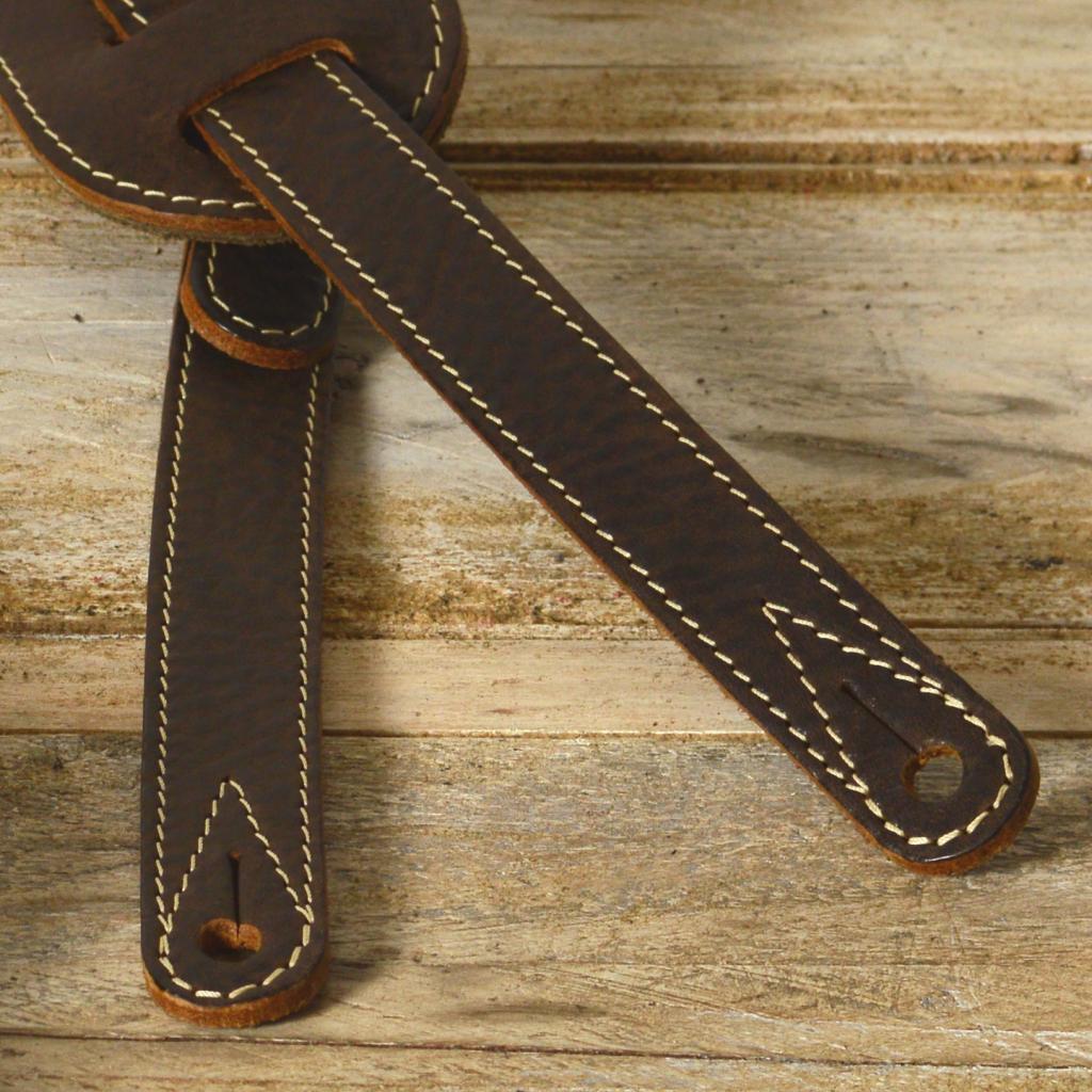 Handmade Thick Leather Guitar Strap By Pinegrove Leather Of Hebden Bridge England 