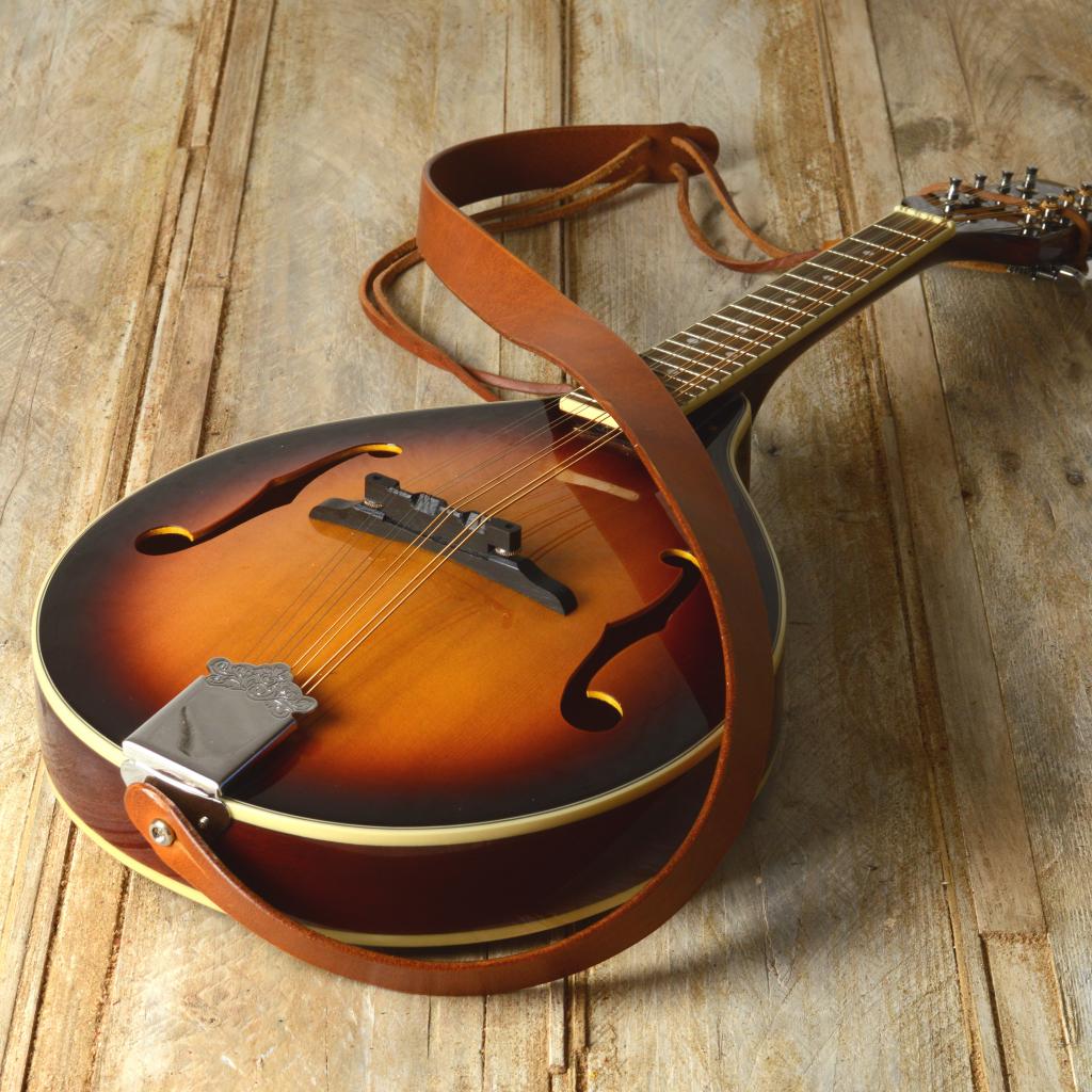 Handmade quality leather mandolin strap