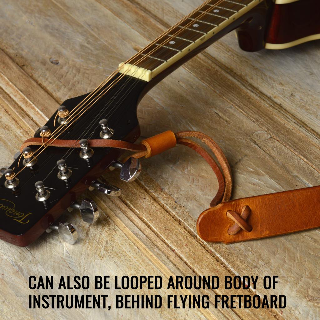 Handmade quality leather mandolin strap