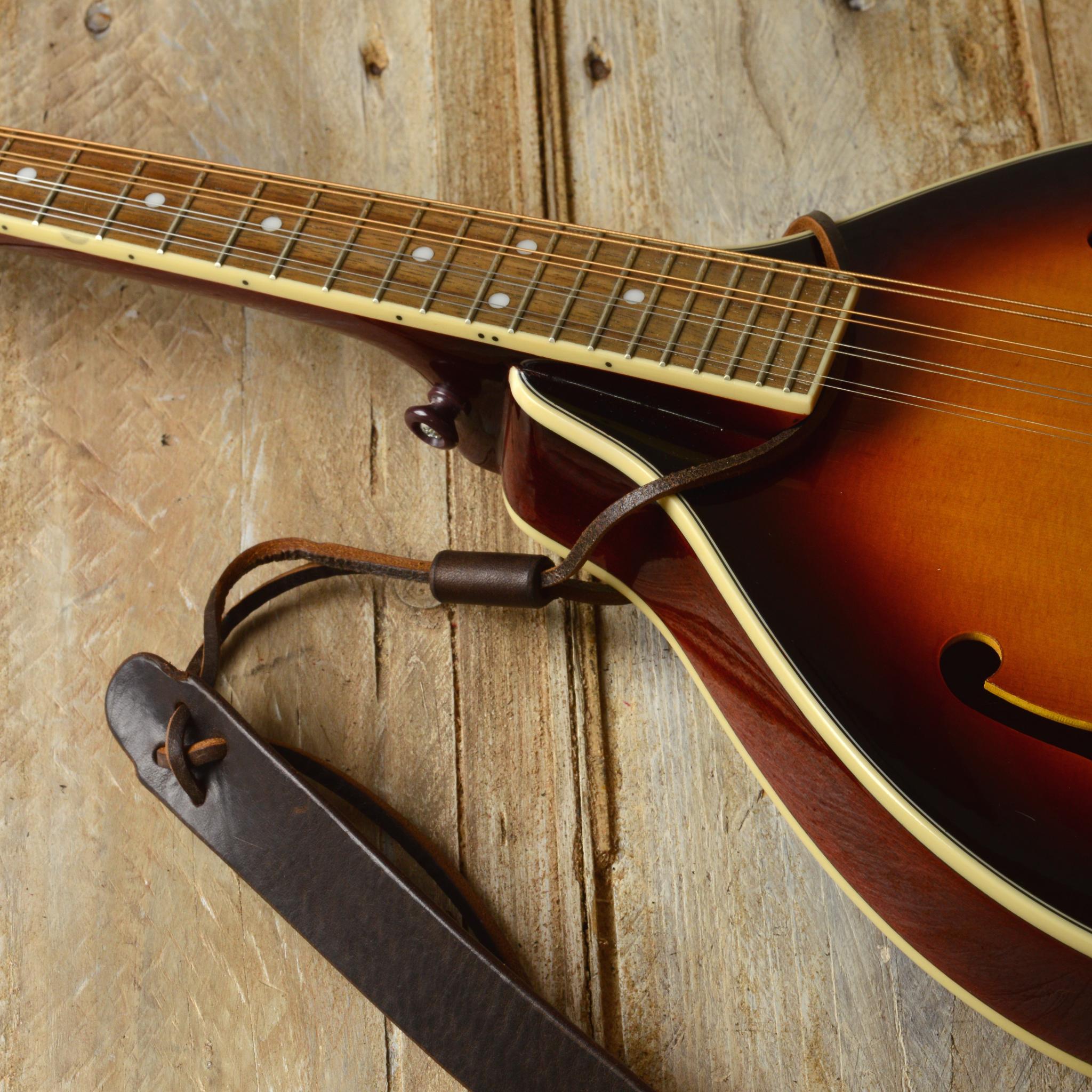 Handmade quality leather mandolin strap