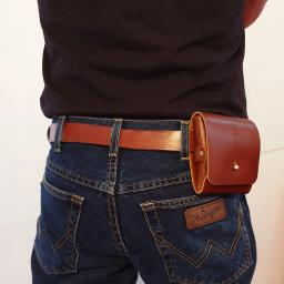 double harmonica belt pouch brown on model 1.jpg