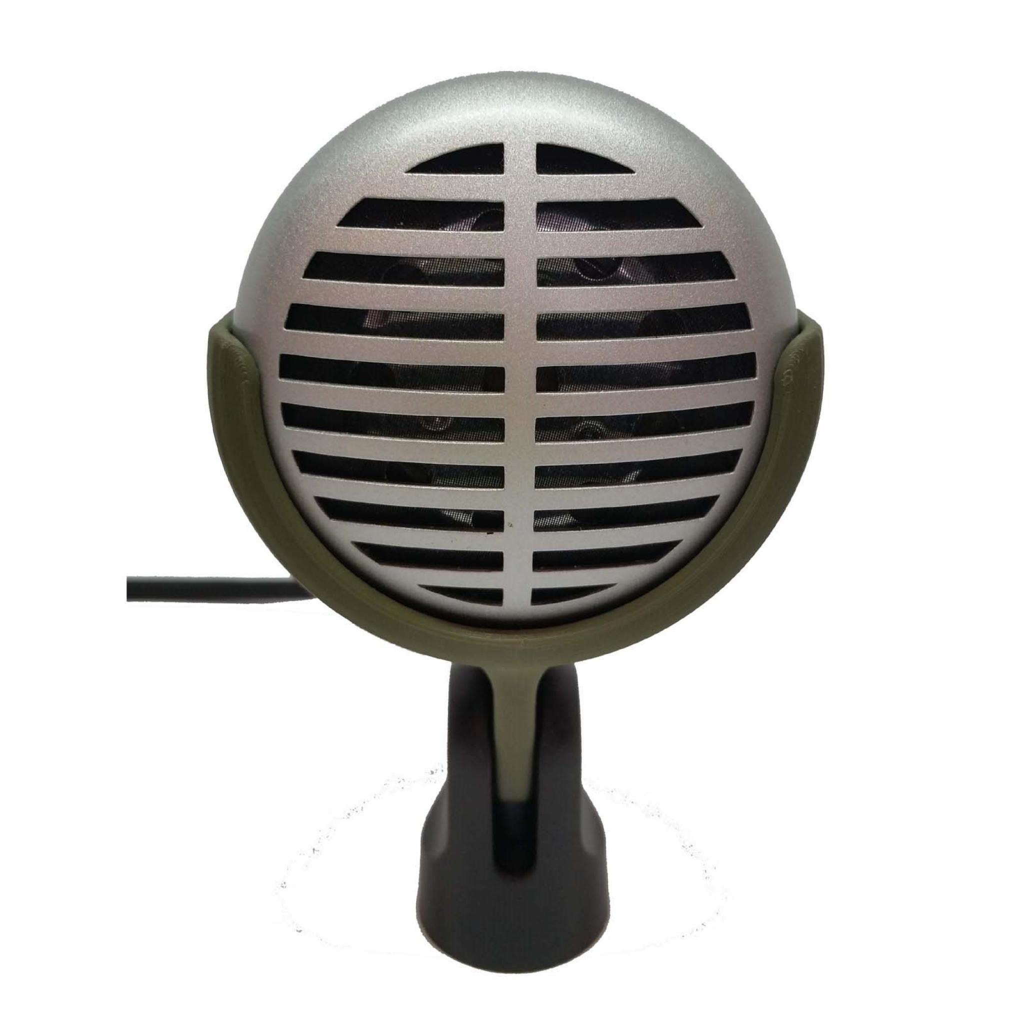 Soporte de micrófono Bullet compatible con Shure 520DX Green Bullet amarillo pálido Ammo Clip 520 Superlux D112/C y otros micrófonos de armónica similares 