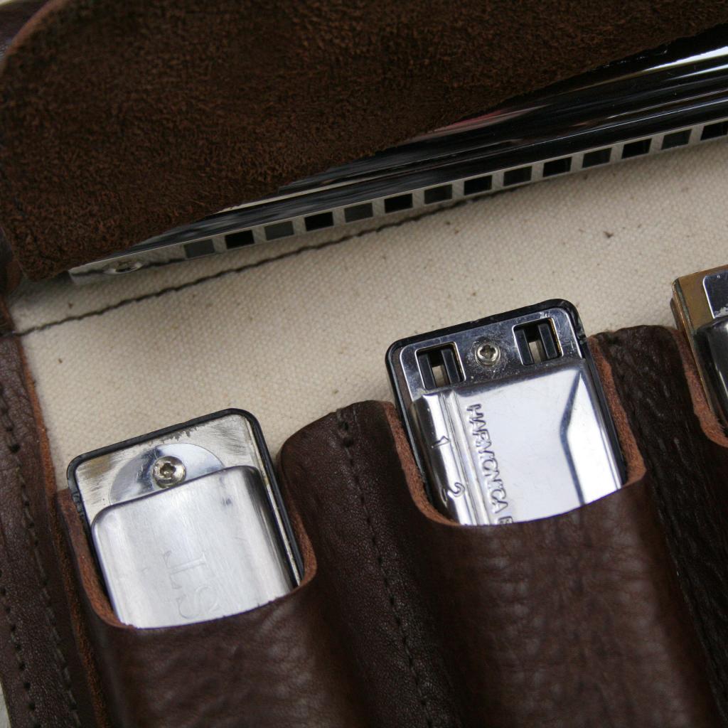 NinePack Blues Harmonica Case by Pinegrove Leather