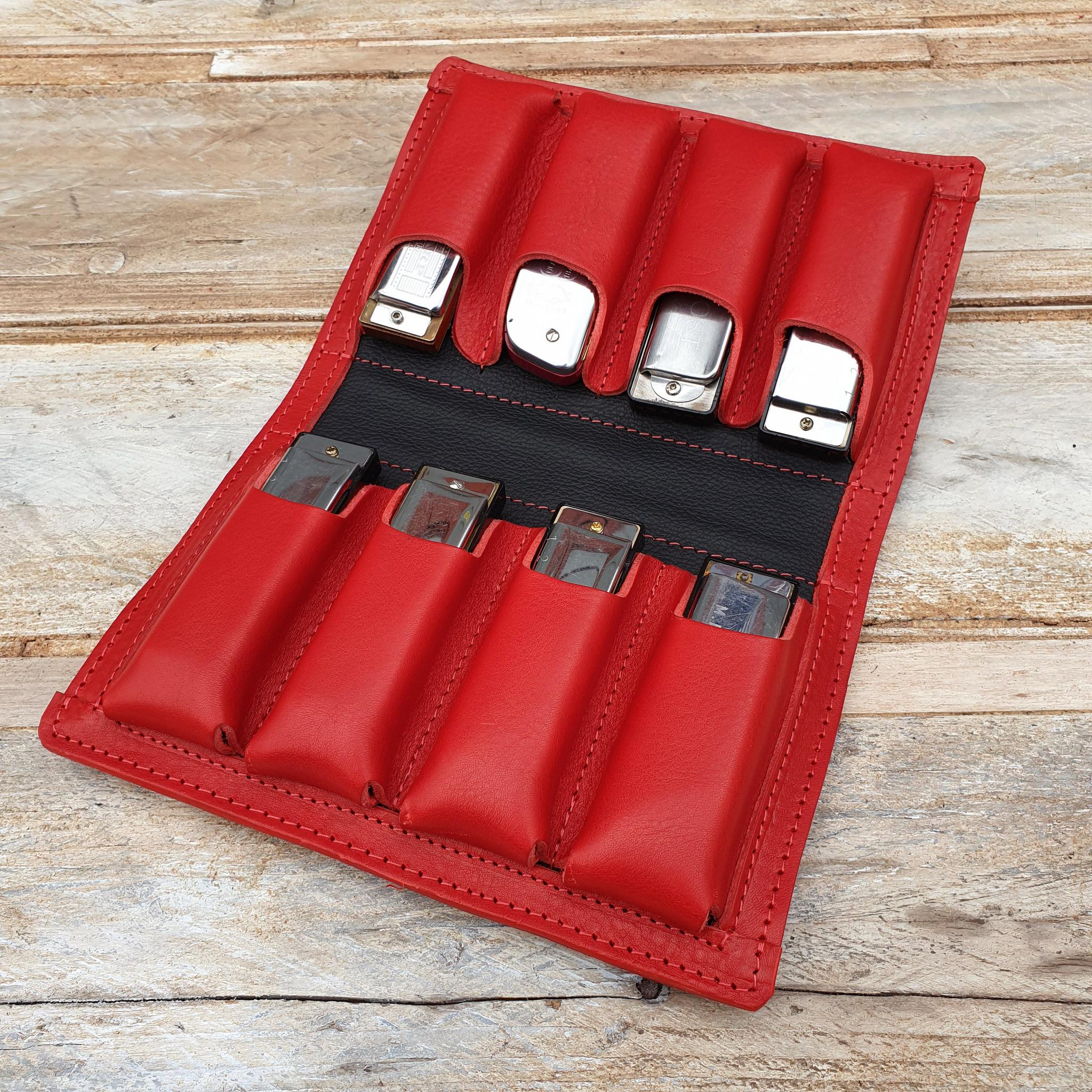 EightPack Leather Harmonica Case by Pinegrove Leather