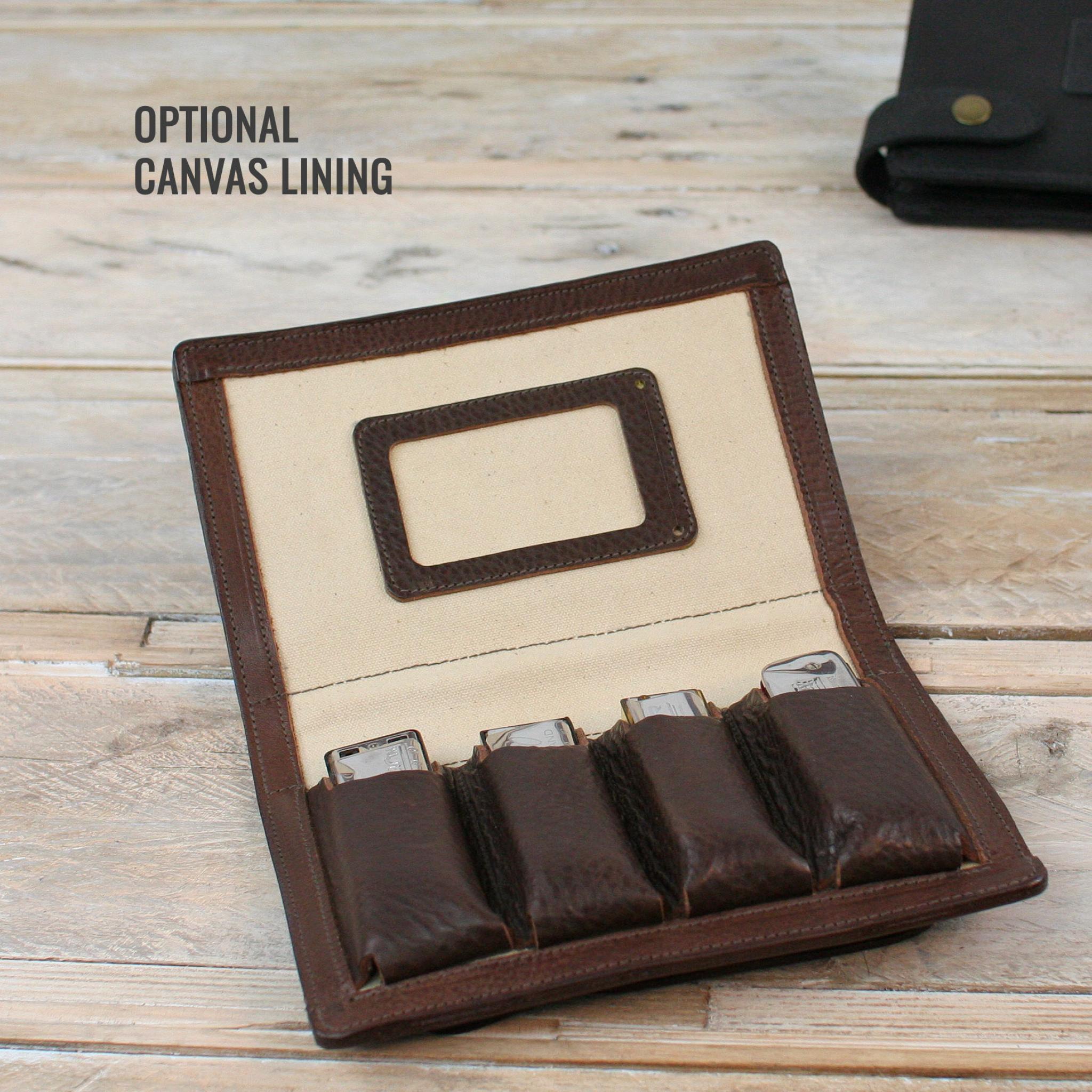 FourPack Leather Harmonica Case (4Pack)