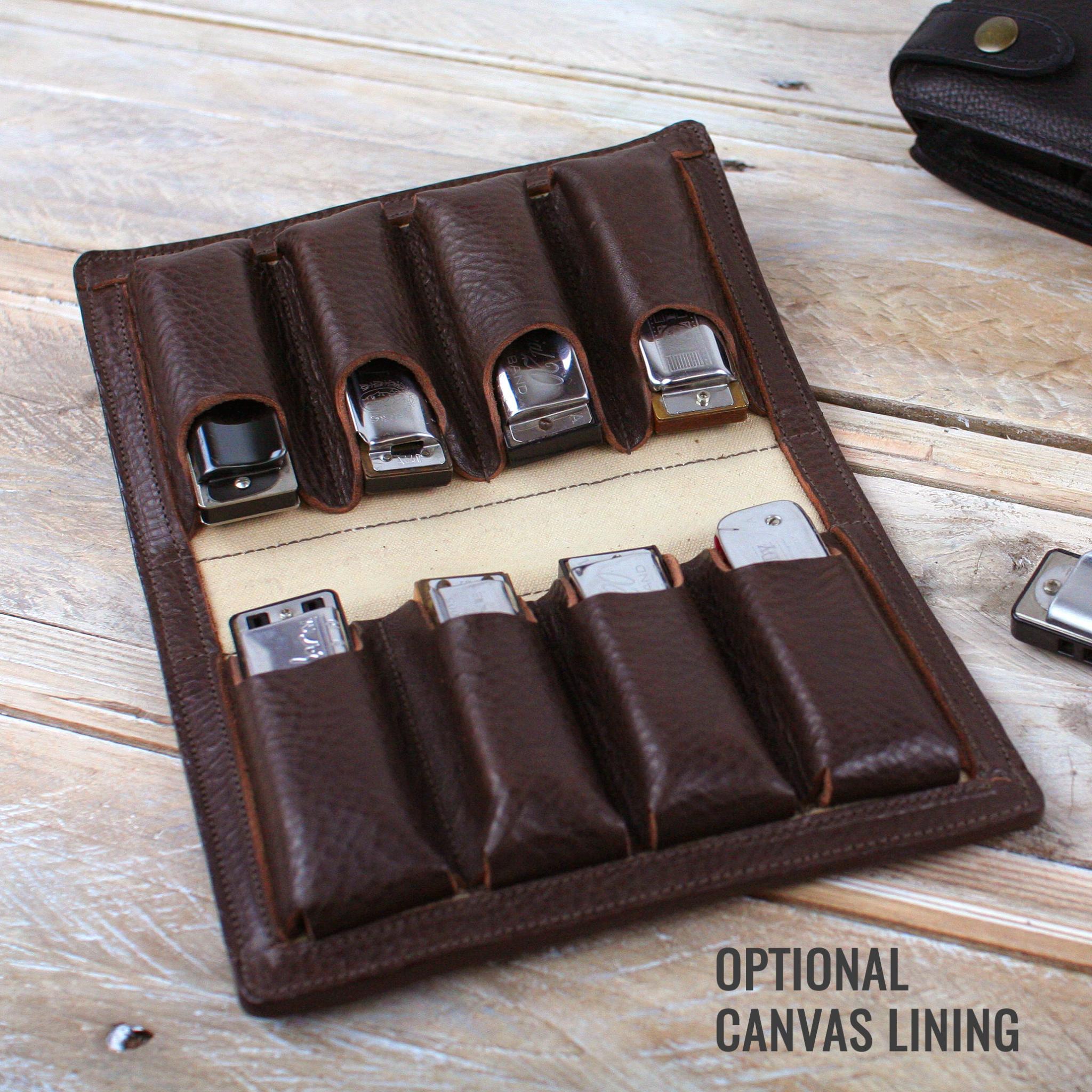 EightPack Leather Harmonica Case by Pinegrove Leather