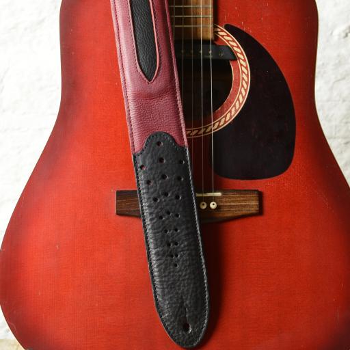 GS60 Two-Tone Guitar Strap - red & black