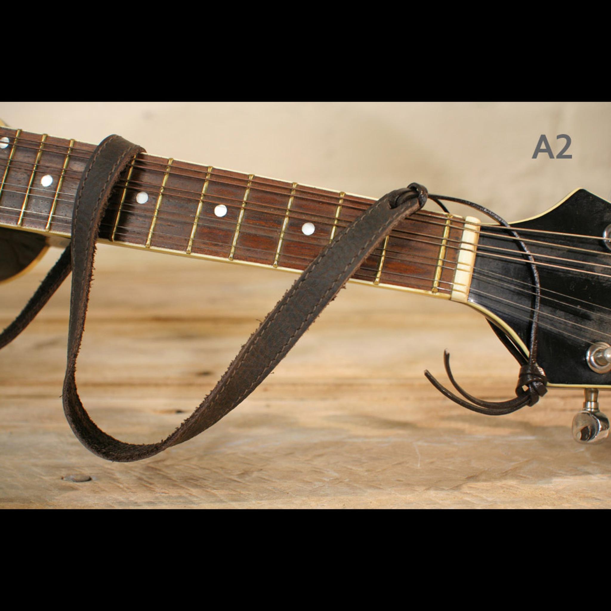 Handmade quality leather mandolin strap