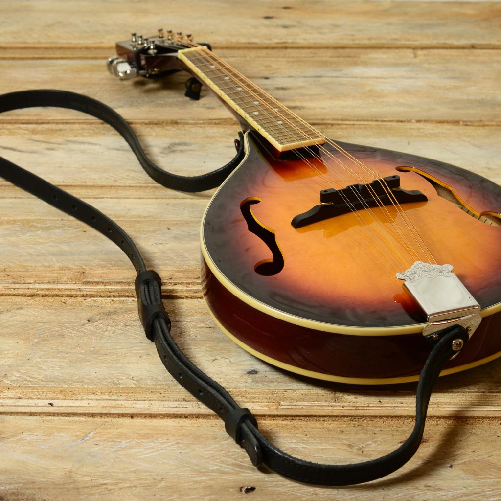 Exclusive luxury leather mandolin straps Pinegrove Leather