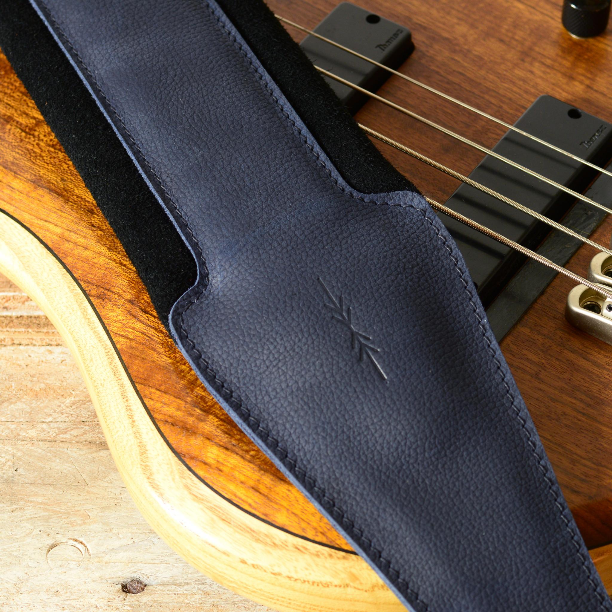 BS66 Wide Leather Bass Guitar Strap by Pinegrove