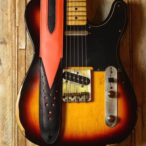 GS70 Skyrocket Guitar Strap - Orange & Black