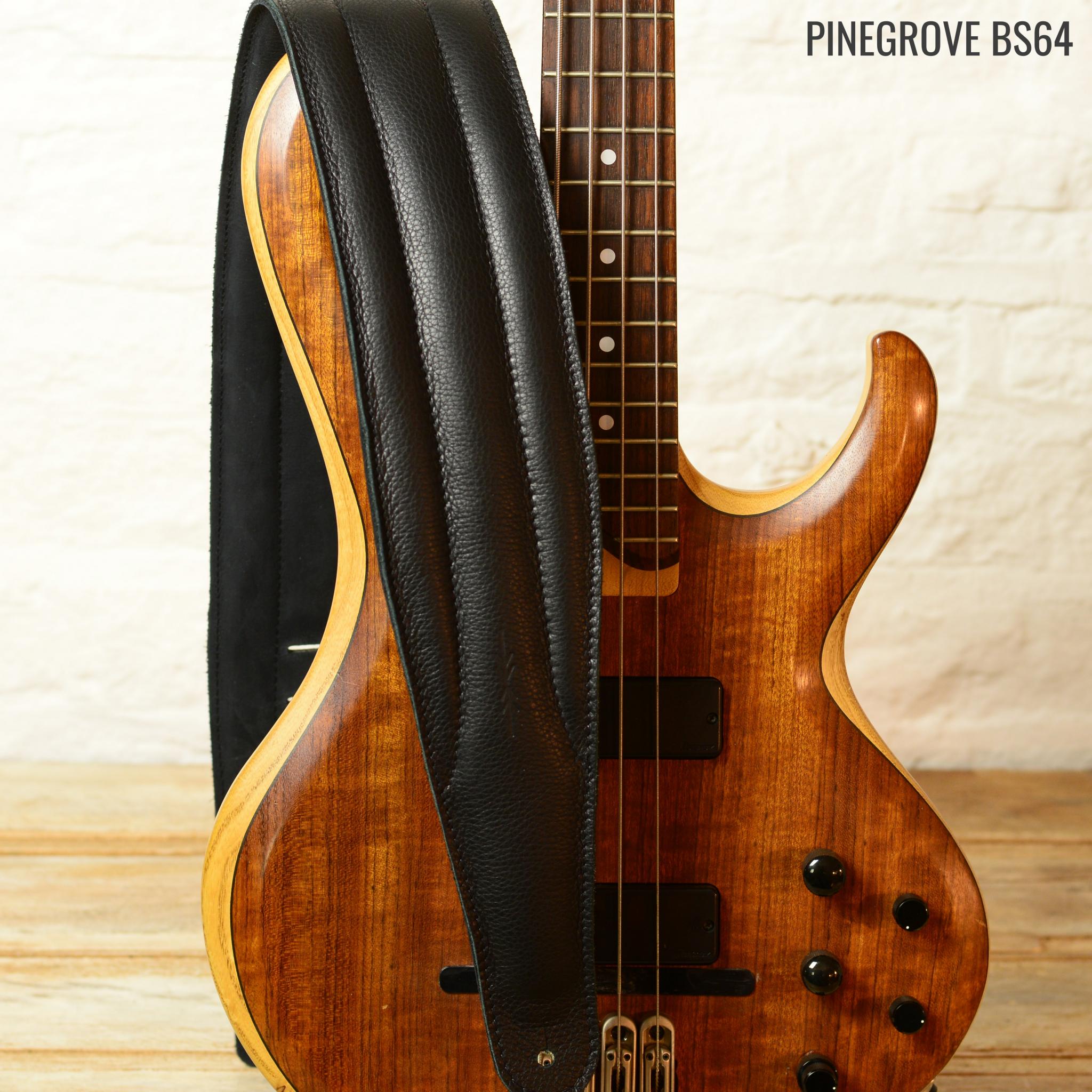 BS64 Superwide Leather Bass Guitar Strap by Pinegrove