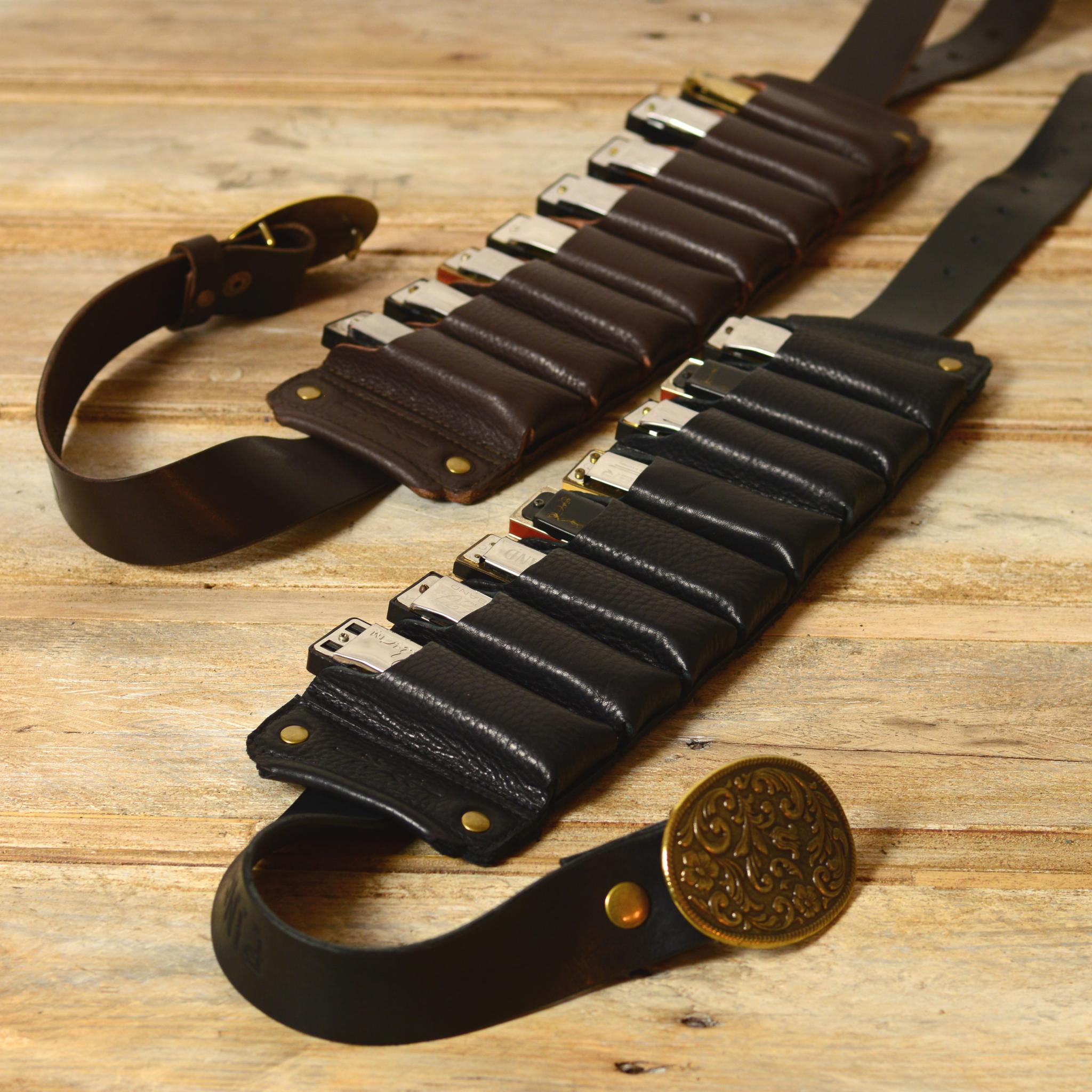 Leather Harmonica Belt by Pinegrove Leather
