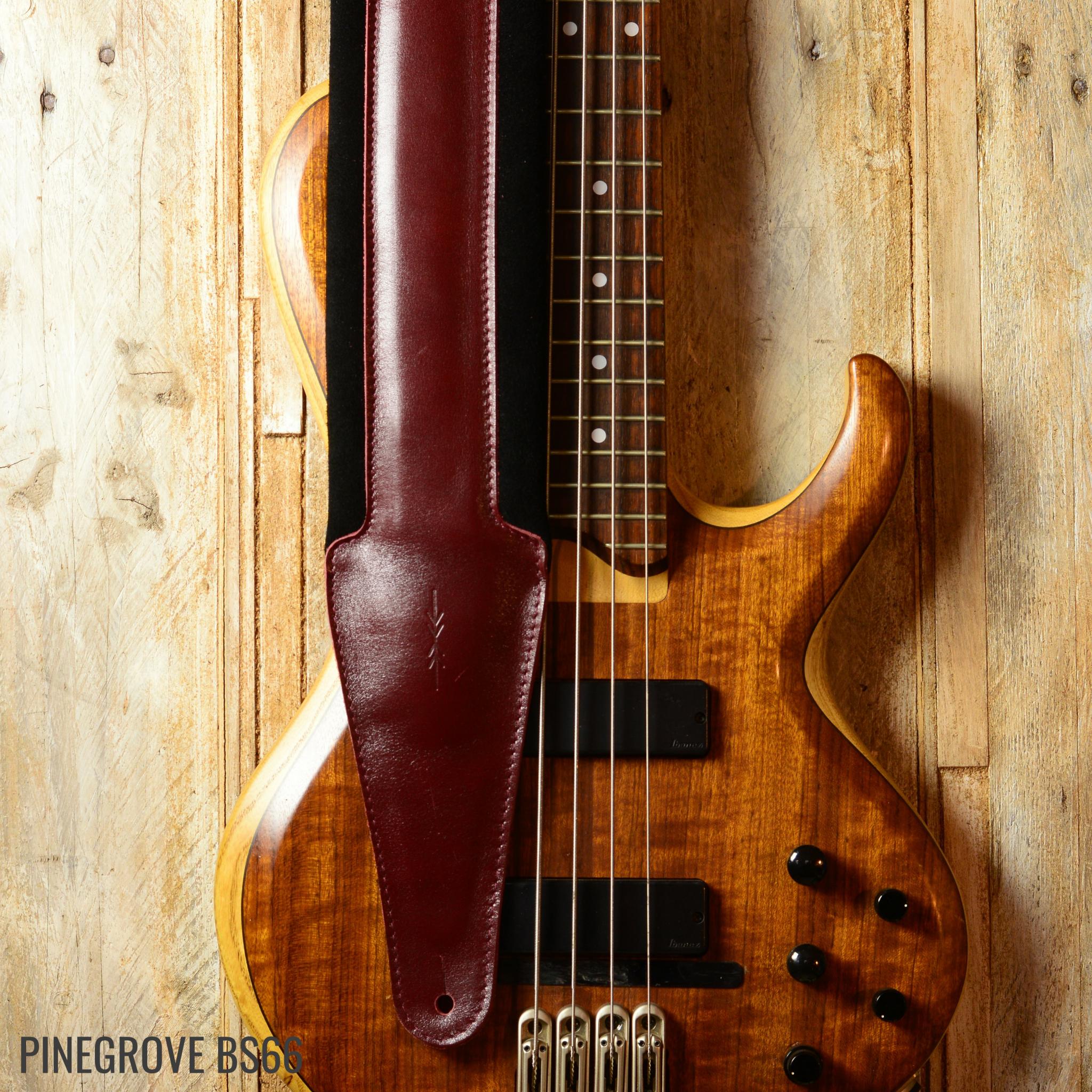 BS66 Wide Leather Bass Guitar Strap by Pinegrove
