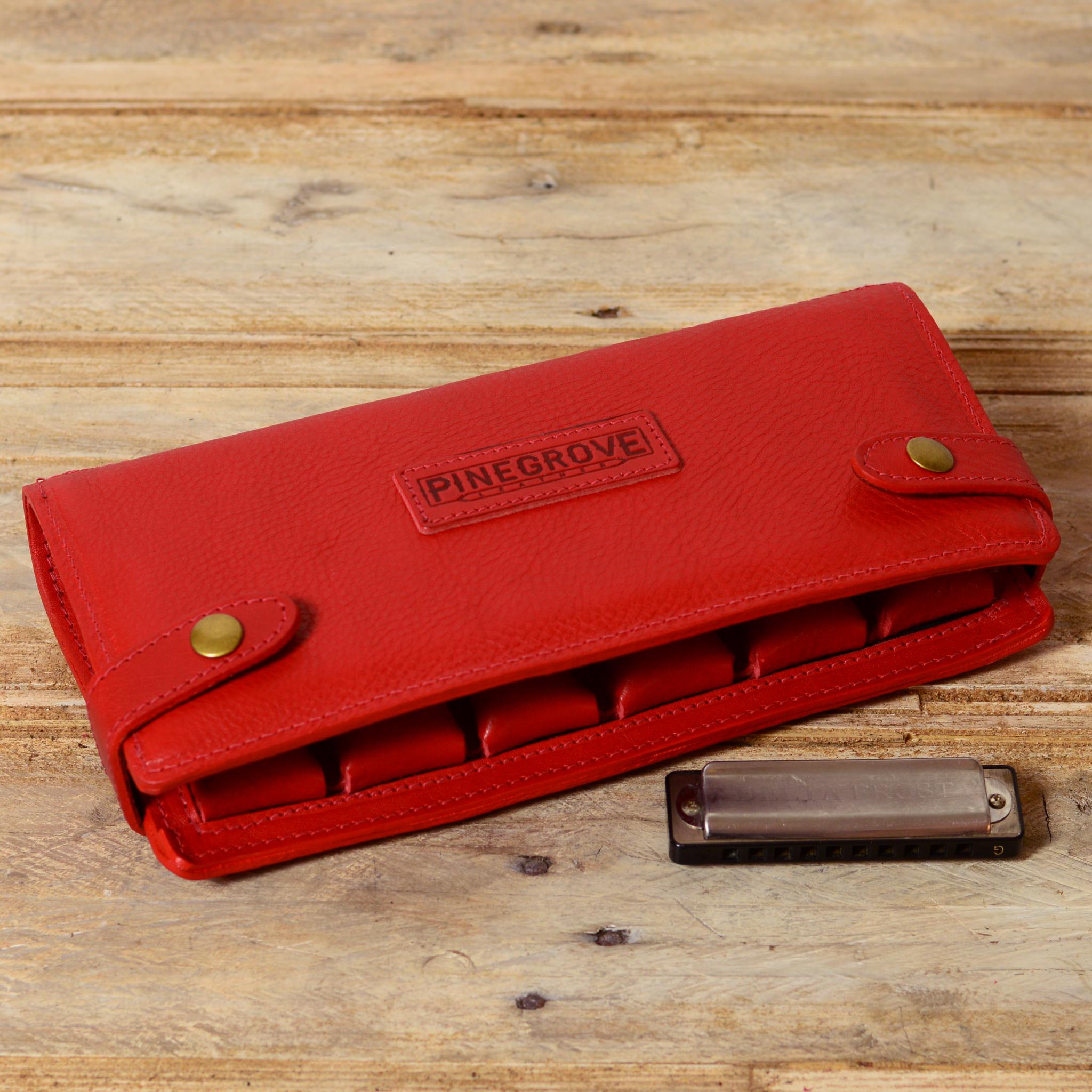 TwelvePack Leather Harmonica Case by Pinegrove Leather