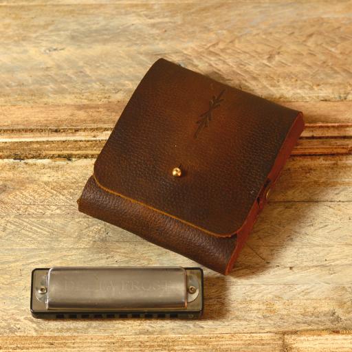 double harmonica belt pouch brown grainy antique DSC_0460.jpg