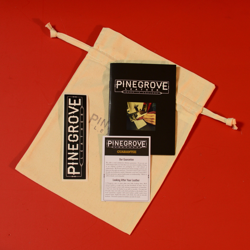 All Pinegrove straps & cases come in a cotton gift bag with free sticker, 16-page product guide and guarantee/care card