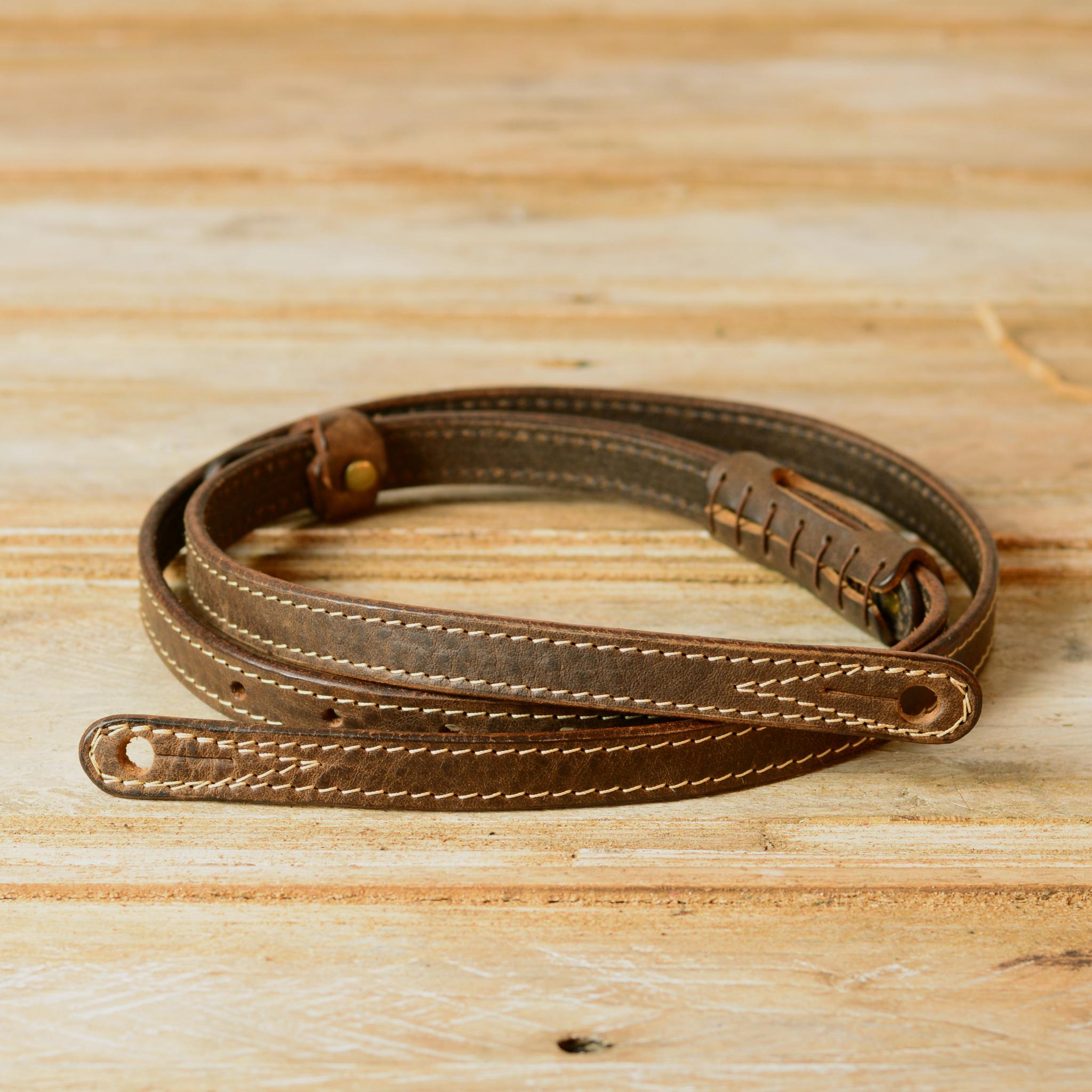 Handmade quality leather mandolin strap