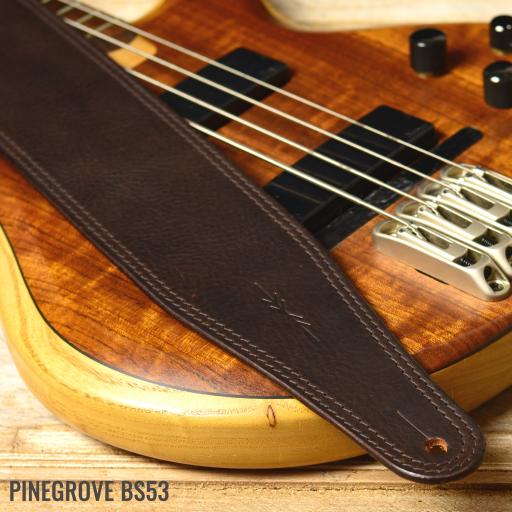 BS53 3" Wide (76mm) Guitar Strap - Brown