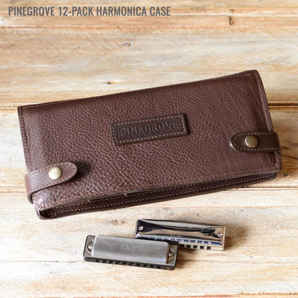 TwelvePack Leather Harmonica Case by Pinegrove Leather