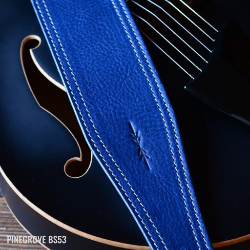 BS53 3" Wide (76mm) Guitar Strap - Royal Blue
