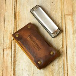 single harmonica belt pouch brown grainy DSC_0654.jpg