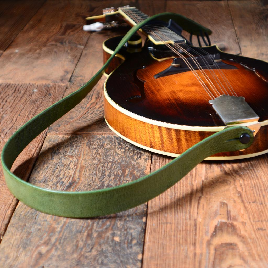 Exclusive luxury leather mandolin straps Pinegrove Leather