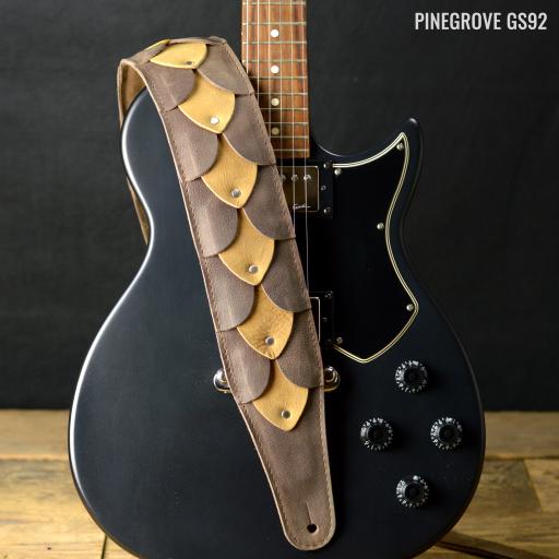 GS92 Dragon Skin Guitar Strap - Brown Relic
