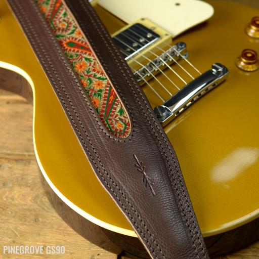 GS90 'Dazed' Cutaway Guitar Strap - brown