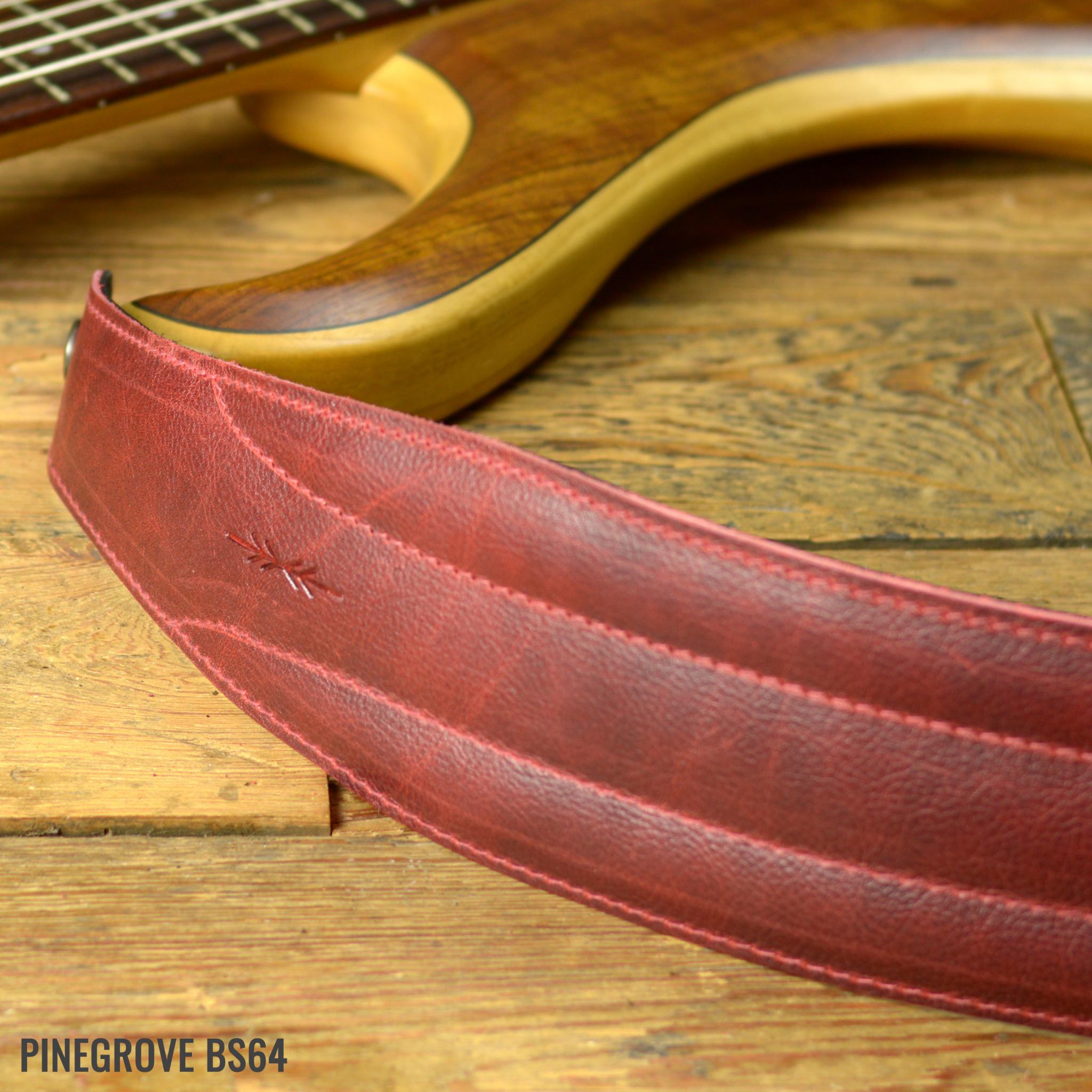 BS64 Superwide Leather Bass Guitar Strap by Pinegrove