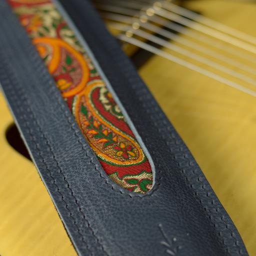 GS90 'Kashmir' Cutaway Guitar Strap - blue