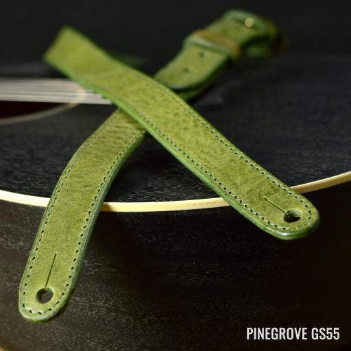 GS55 Slim Guitar Strap - Forest Green