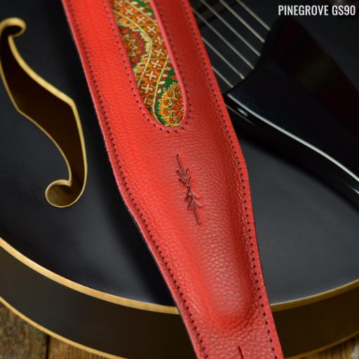 GS90 'Stairway' Cutaway Guitar Strap - red