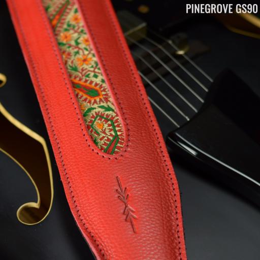 GS90 'Dazed' Cutaway Guitar Strap - red