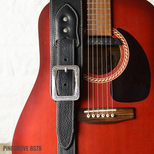 BS79 Guitar Strap With Chain Buckle - black