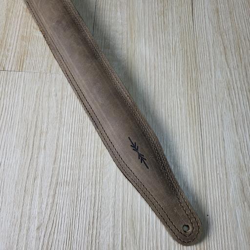 SOLD! SPECIAL OFFER GS61 Tan Relic Leather Guitar Strap- second