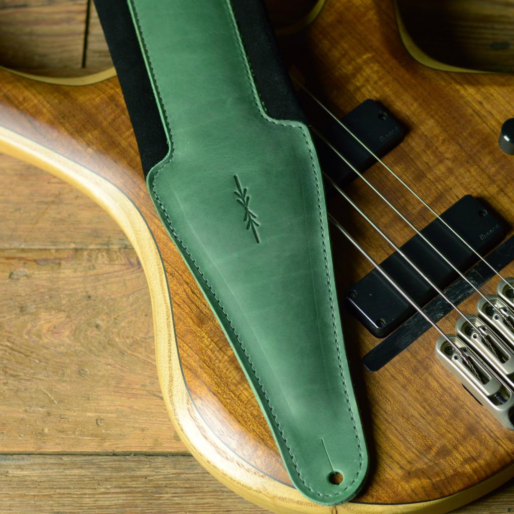 BS66 Soft Leather Bass Guitar Strap Pinegrove Leather