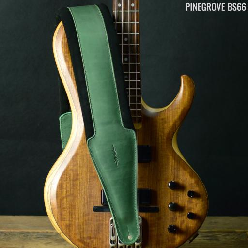 BS66 Heavyweight Bass Guitar Strap - Emerald Green