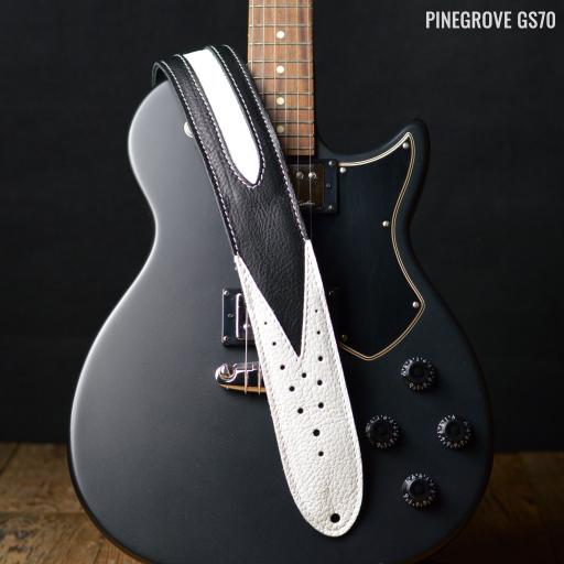GS70 Skyrocket Guitar Strap - Black & White