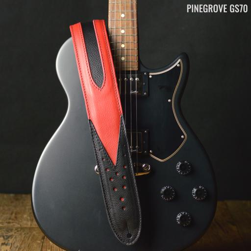 GS70 Skyrocket Guitar Strap - Red & Black