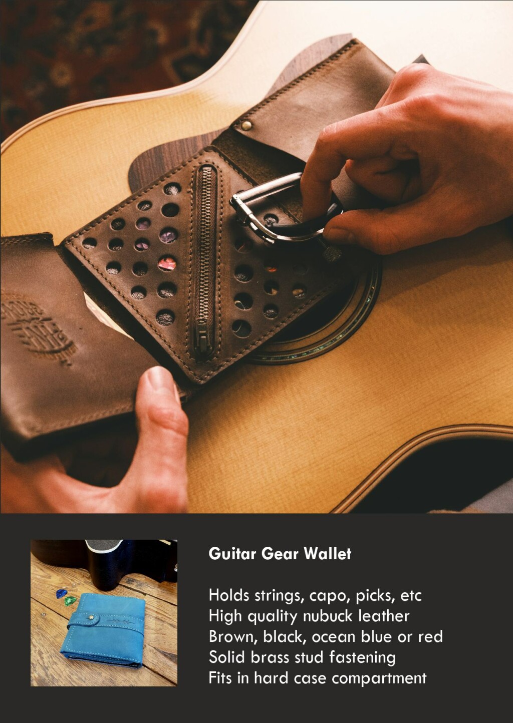 Pinegrove Leather Guitar Gear Wallet