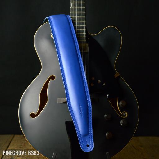 BS63 Padded Guitar Strap 3" Wide (76mm) - Cobalt Blue