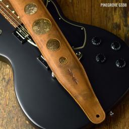 Pinegrove GS98 tan relic hair on guitar strap DSC_0358.jpg