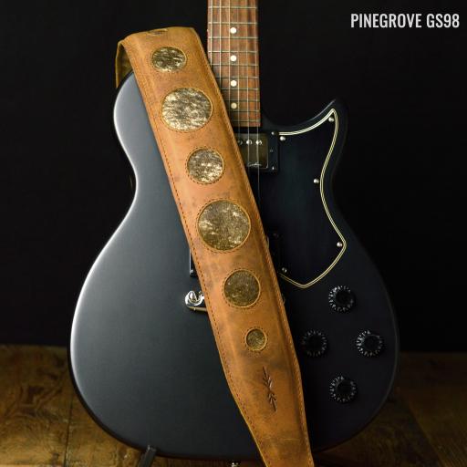 Pinegrove GS98 tan relic hair on guitar strap DSC_0398.jpg